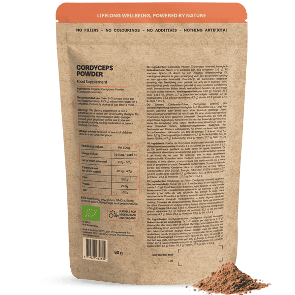 Biologische Cordyceps poeder goyu supplement superfood