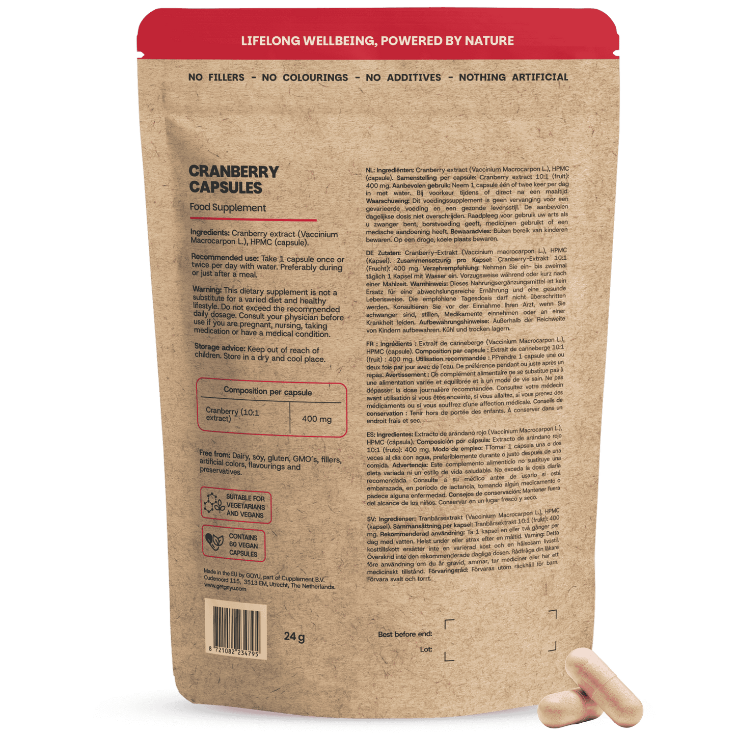 Cranberry Extrakt Kapseln 400 mg