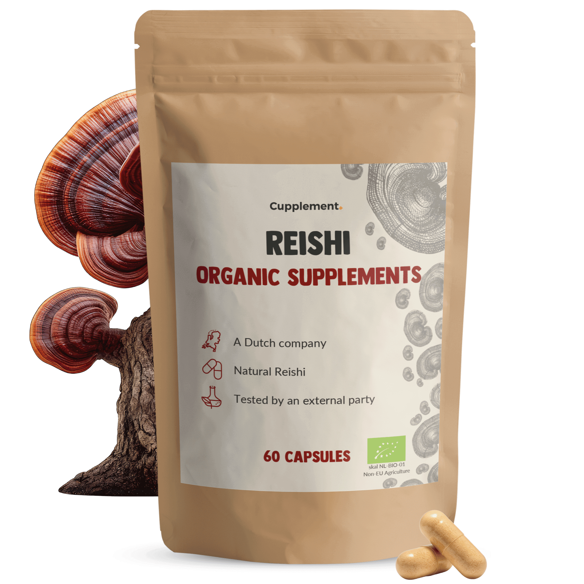 Reishi Capsules 500 mg Biologisch