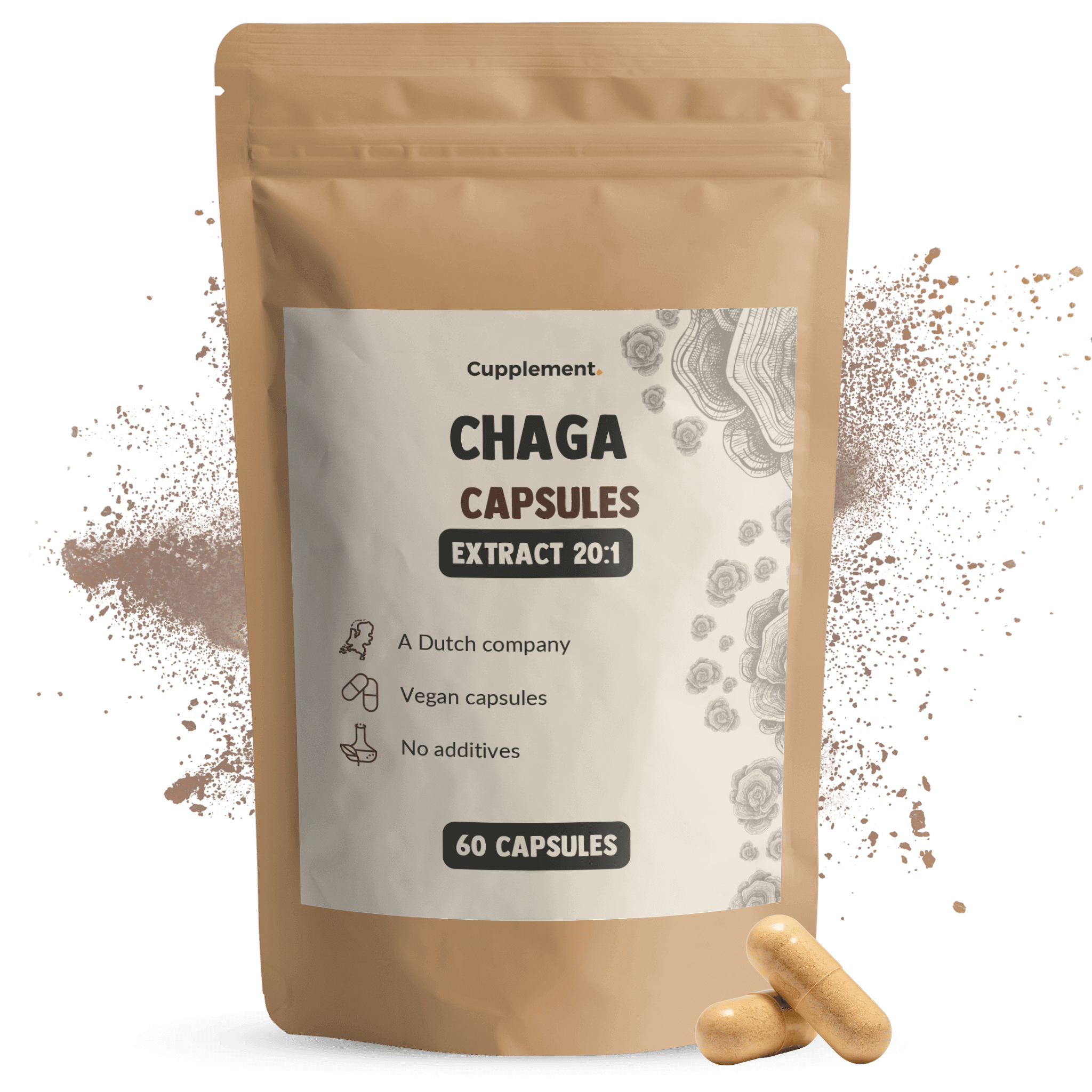 Chaga Extract Capsules 400mg ORGANIC