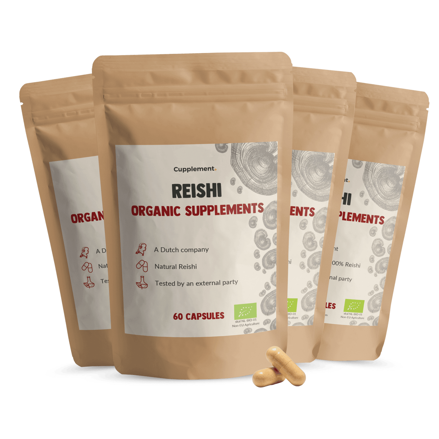 Reishi Capsules 500 mg Biologisch