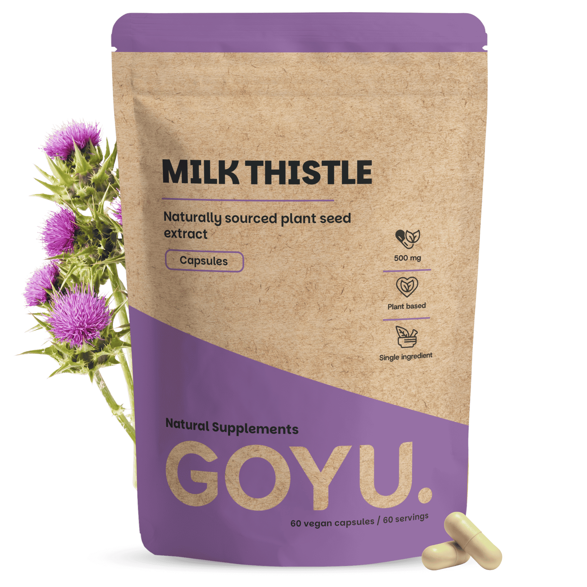 Milk Thistle Extract 500 mg capsules