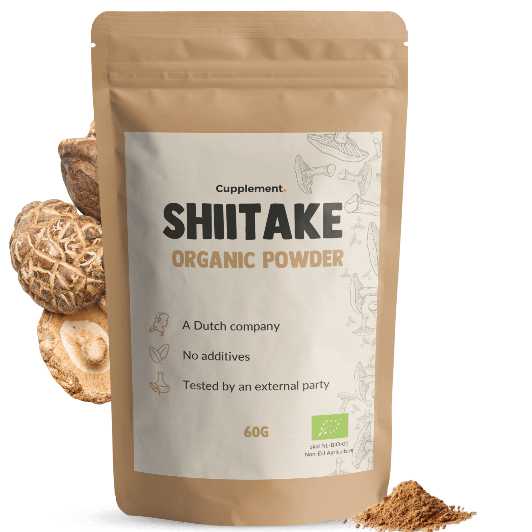 Shiitake Poeder Biologisch