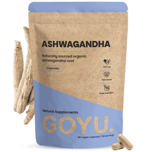 Organic ashwagandha capsules goyu supplement superfood