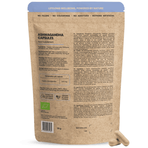 Organic ashwagandha capsules goyu supplement superfood