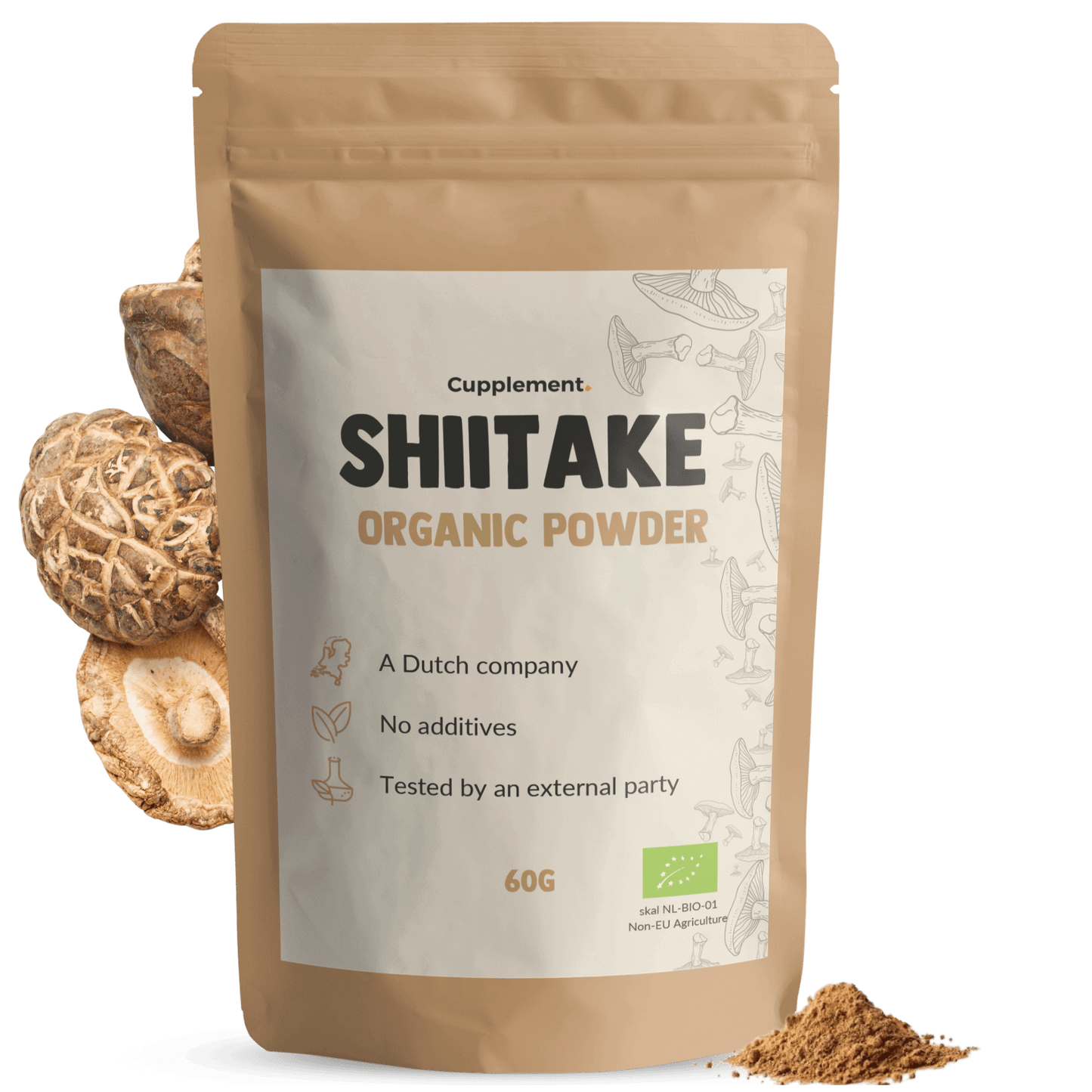Shiitake Poeder Biologisch