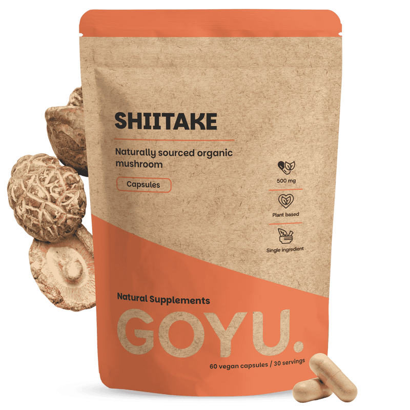 Biologische Shiitake capsules goyu supplement superfood