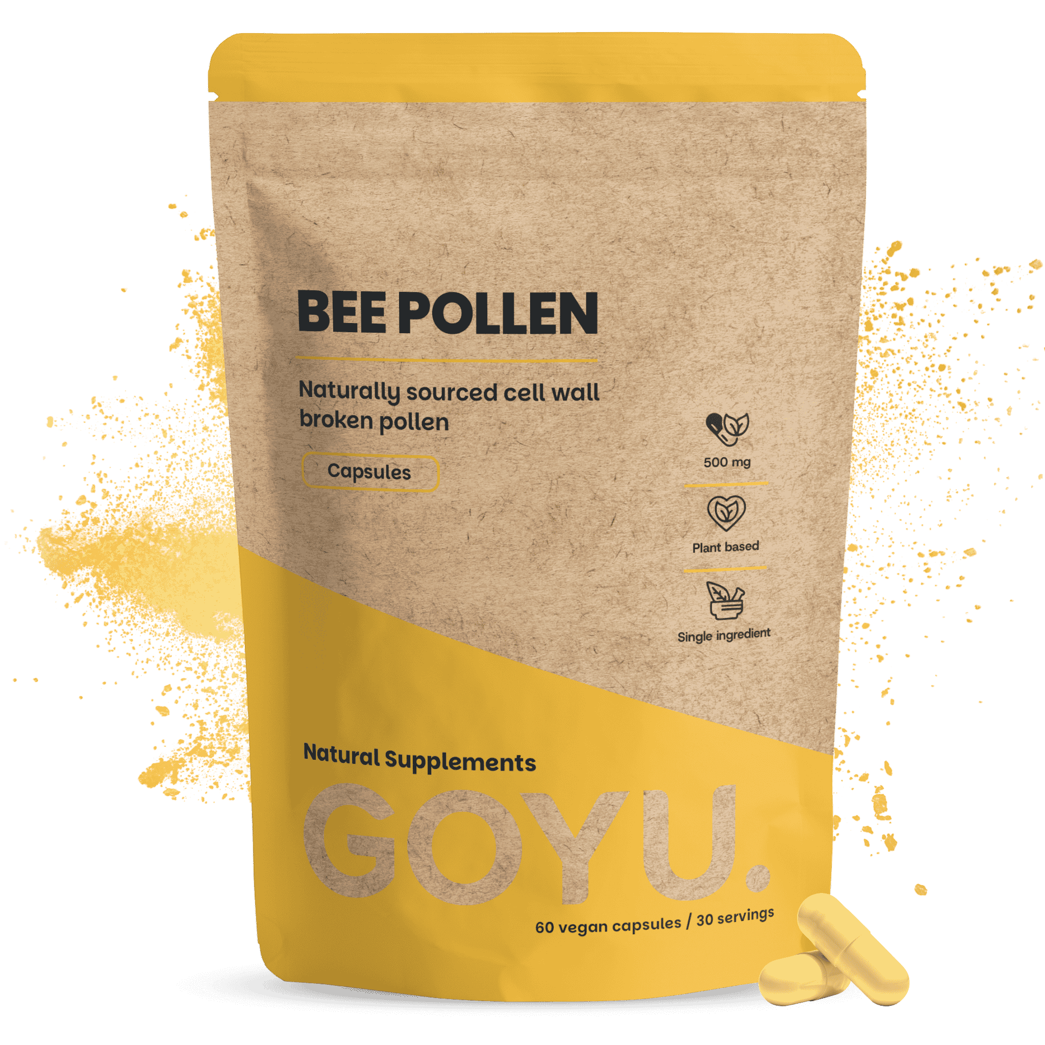 Bee pollen extract capsules 500mg