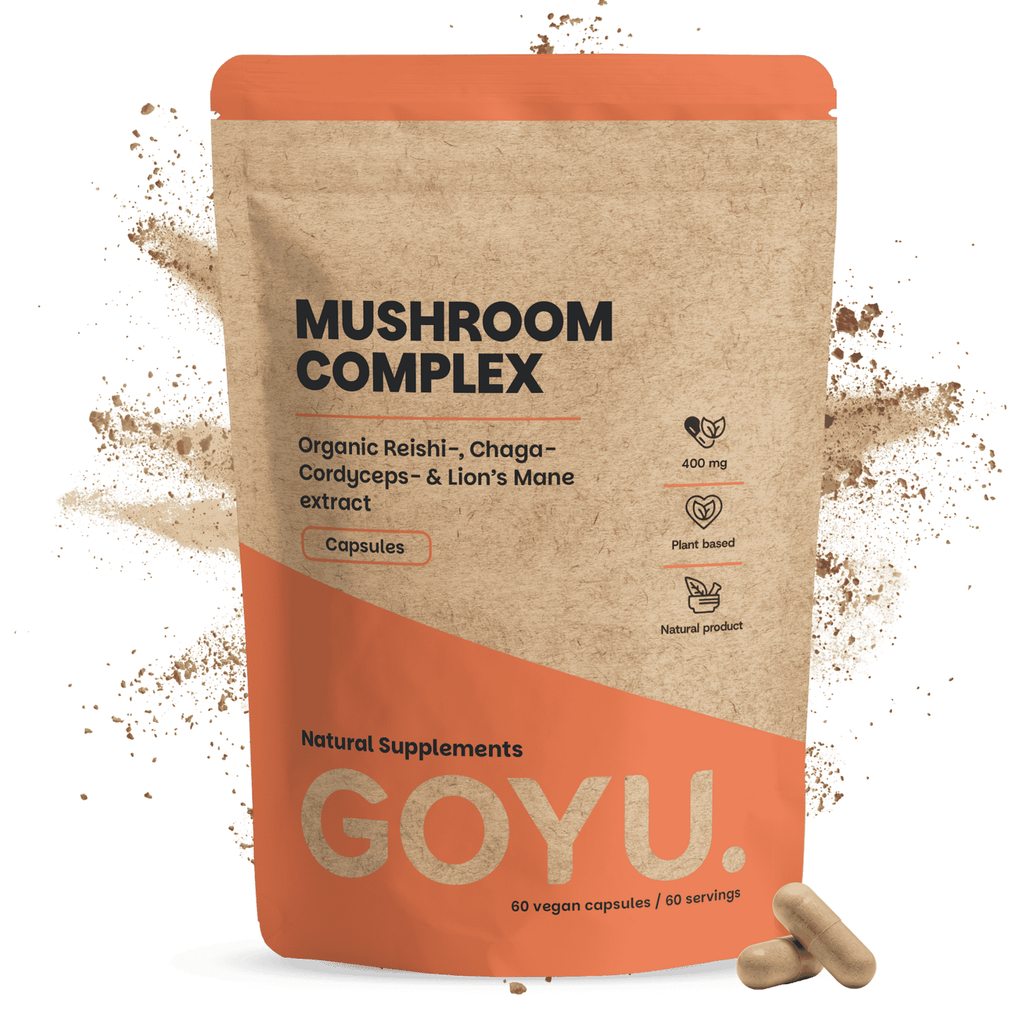 Biologische Paddenstoel complex extract capsules goyu superfood supplement
