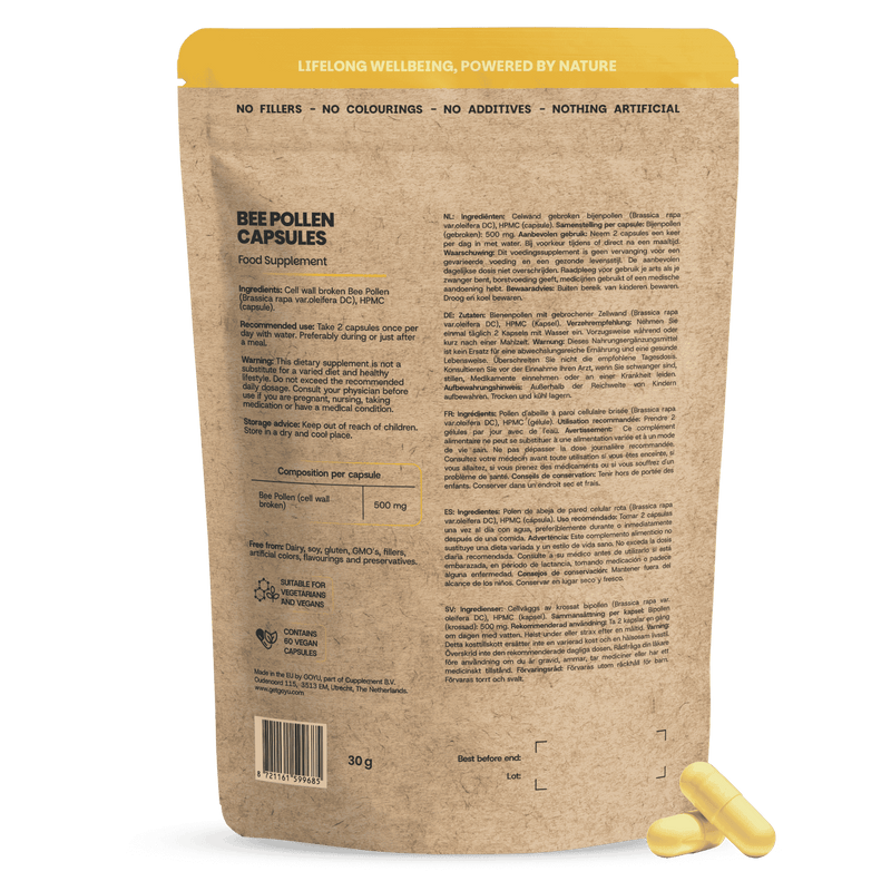 Bijenpollen extract capsules goyu supplement superfood