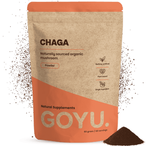 Biologische Chaga poeder goyu supplement superfood