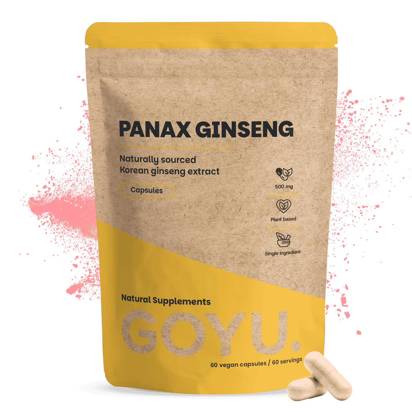 Panax Ginseng capsules goyu supplement superfood