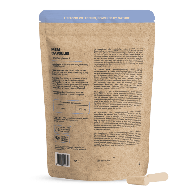 MSM capsules goyu superfood supplement