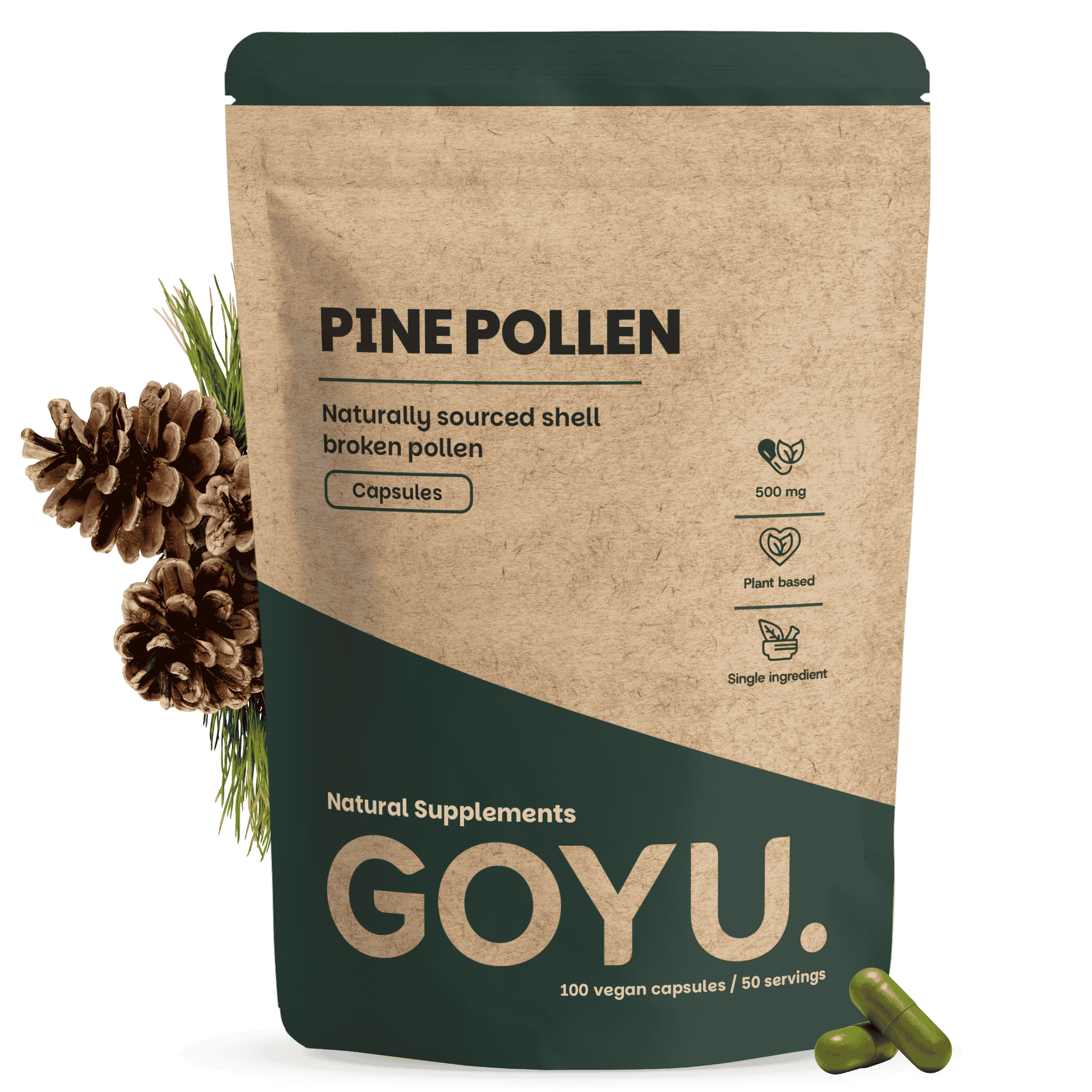Pine pollen Capsules 500mg