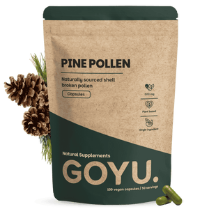 Pine pollen capsules goyu supplement superfood
