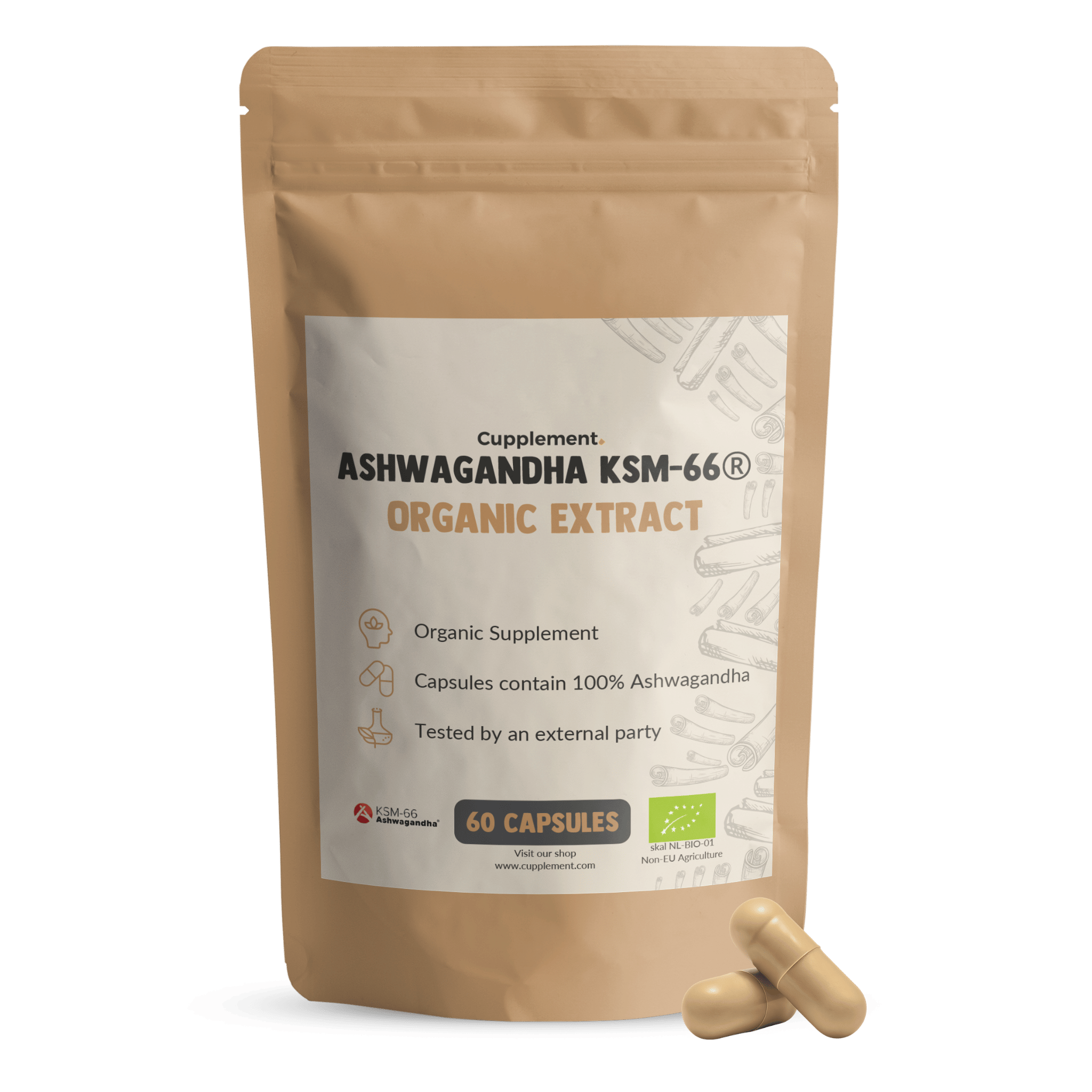 Ashwagandha KSM-66 Capsules 500 mg ORGANIC