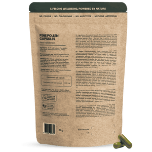 Pine pollen capsules goyu supplement superfood