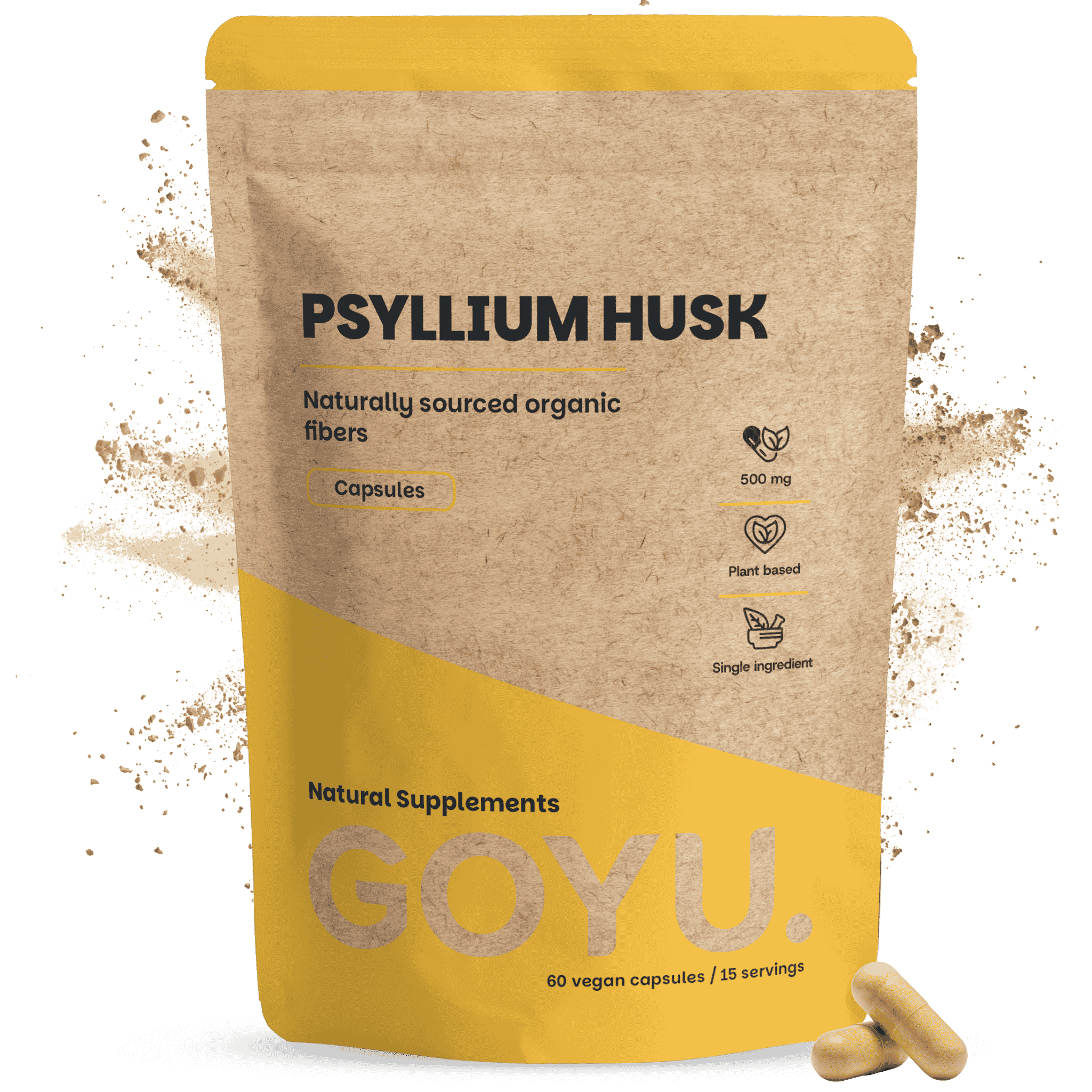 Psylliumvezels Capsules 500 mg Biologisch