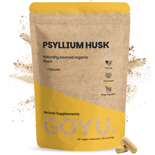 Biologische Psylliumvezels capsules goyu superfood supplement