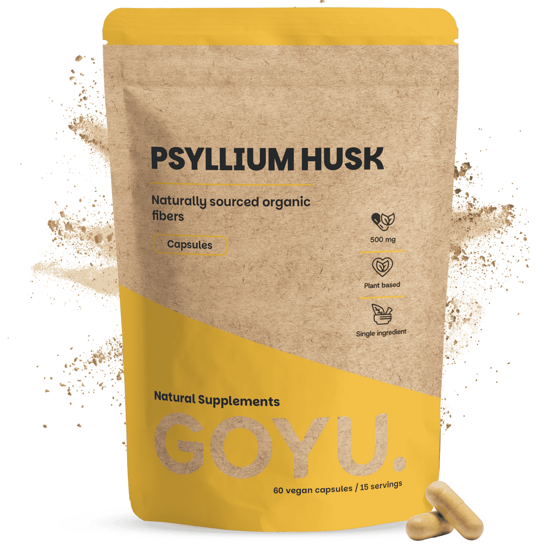 Biologische Psylliumvezels capsules goyu superfood supplement