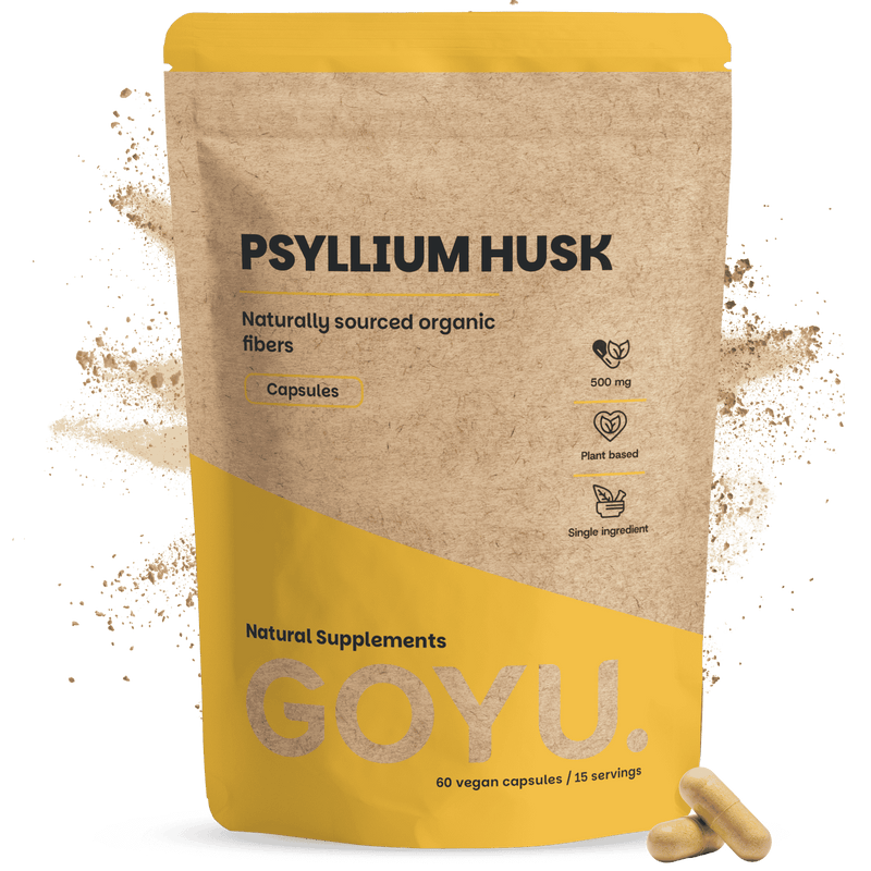 Biologische Psylliumvezels capsules goyu superfood supplement