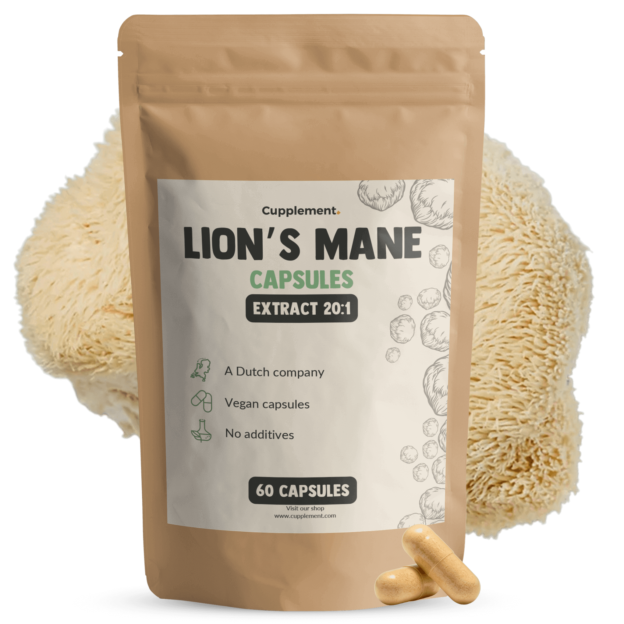 Lion's Mane (Löwenmähne) Extrakt Kapseln Bio