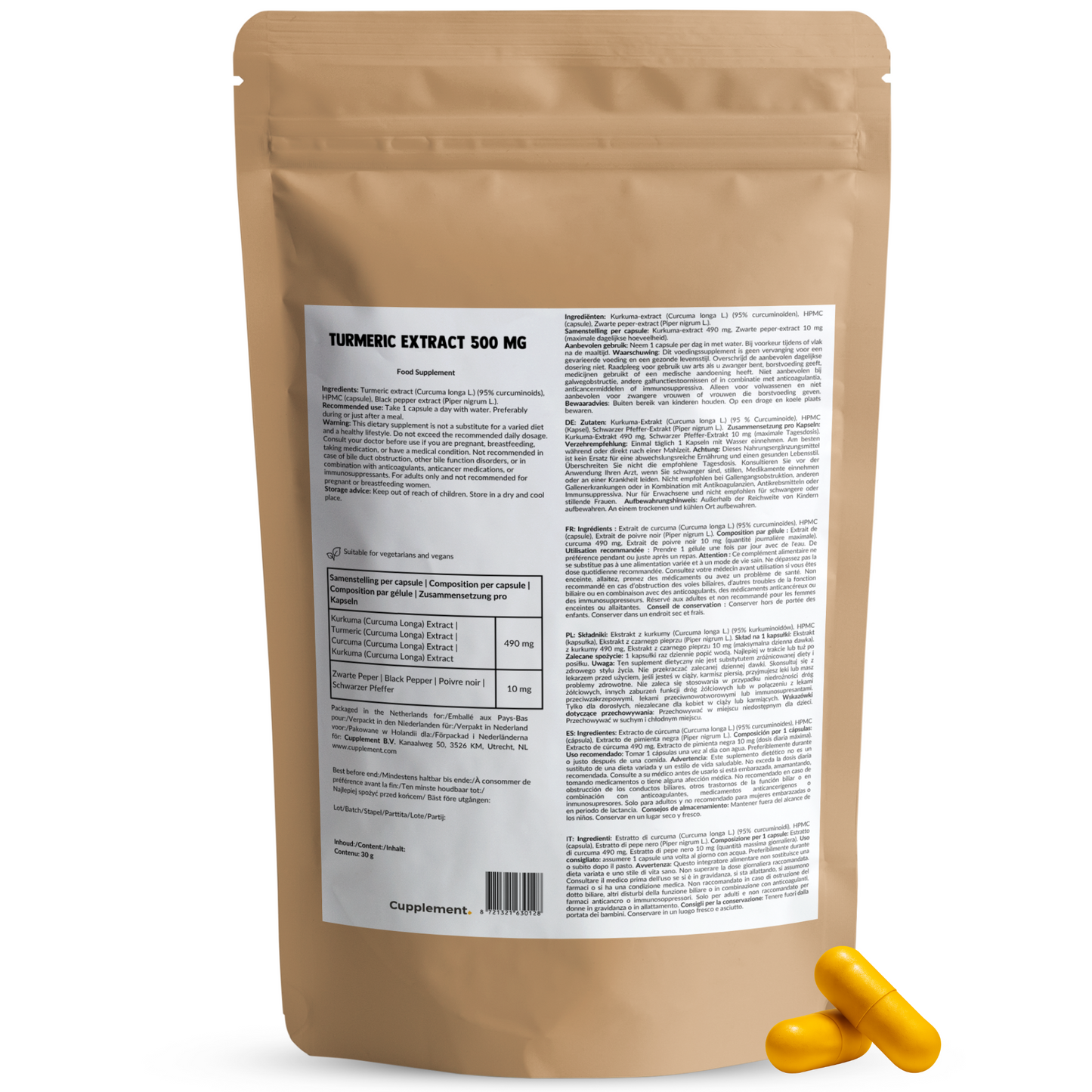 Kurkuma Kapseln 600 mg Bio