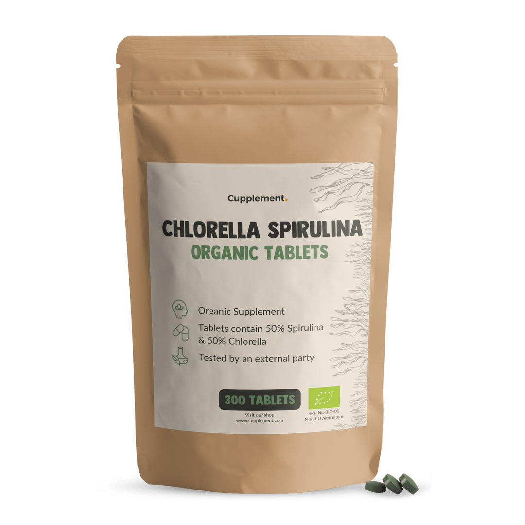 Spirulina Chlorella Tablets 500 mg Organic
