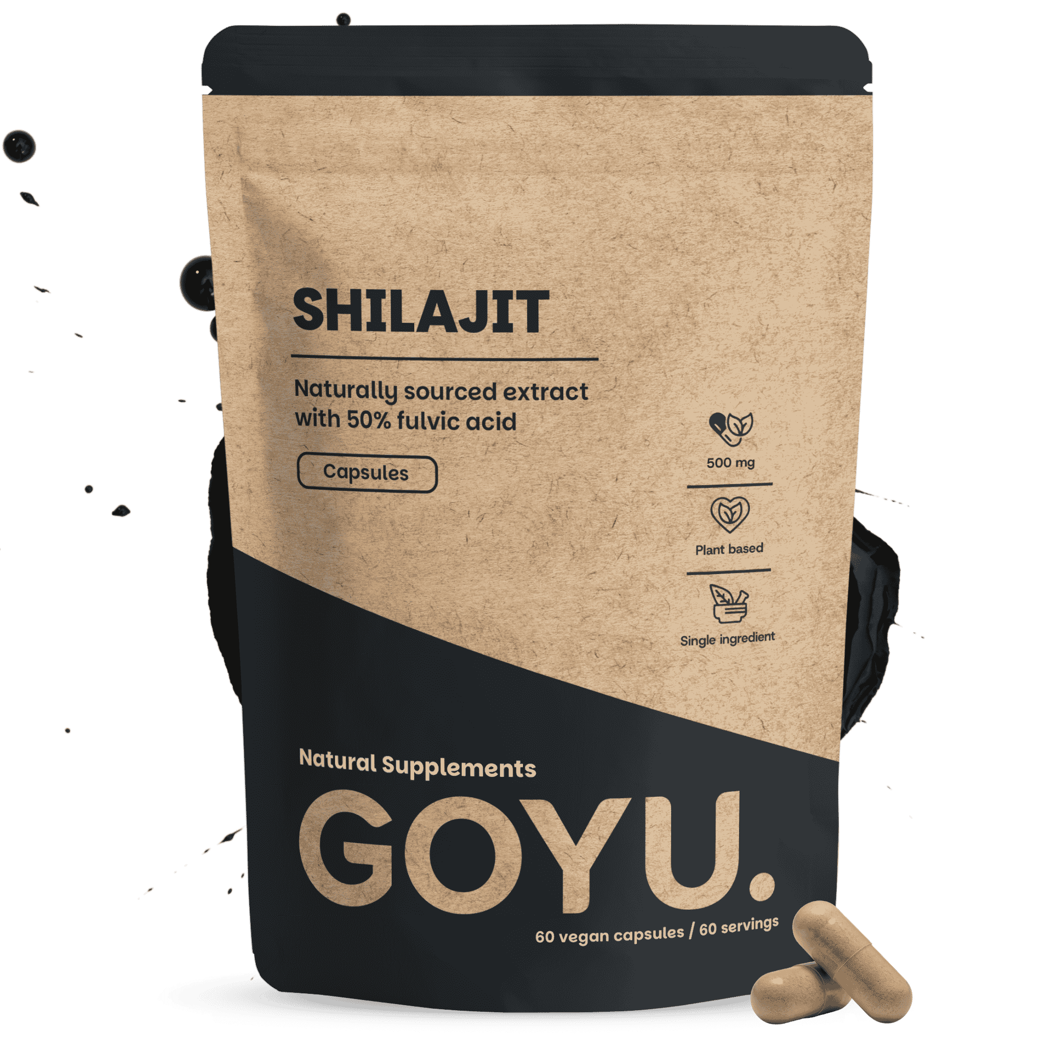 Shilajit Extrakt (50% fulvic acid) Kapseln 500 mg