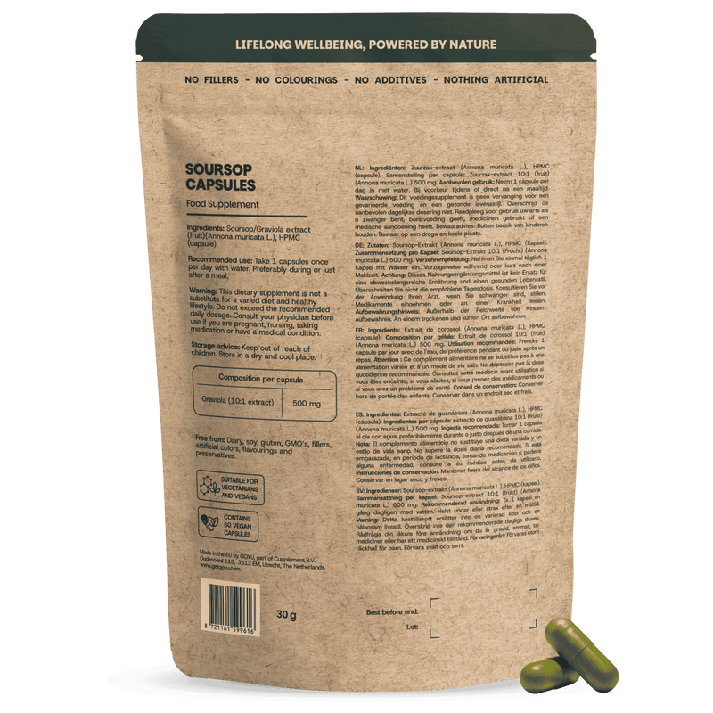 Soursop capsules goyu supplement superfood