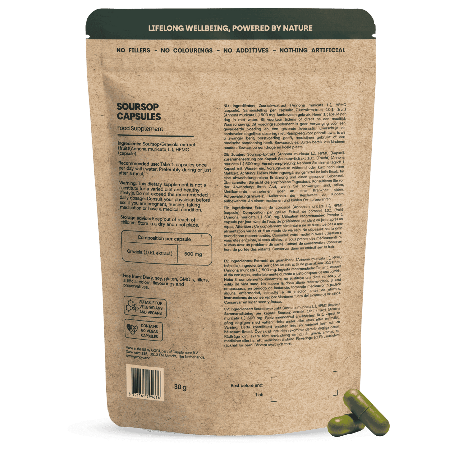 Soursop capsules goyu supplement superfood