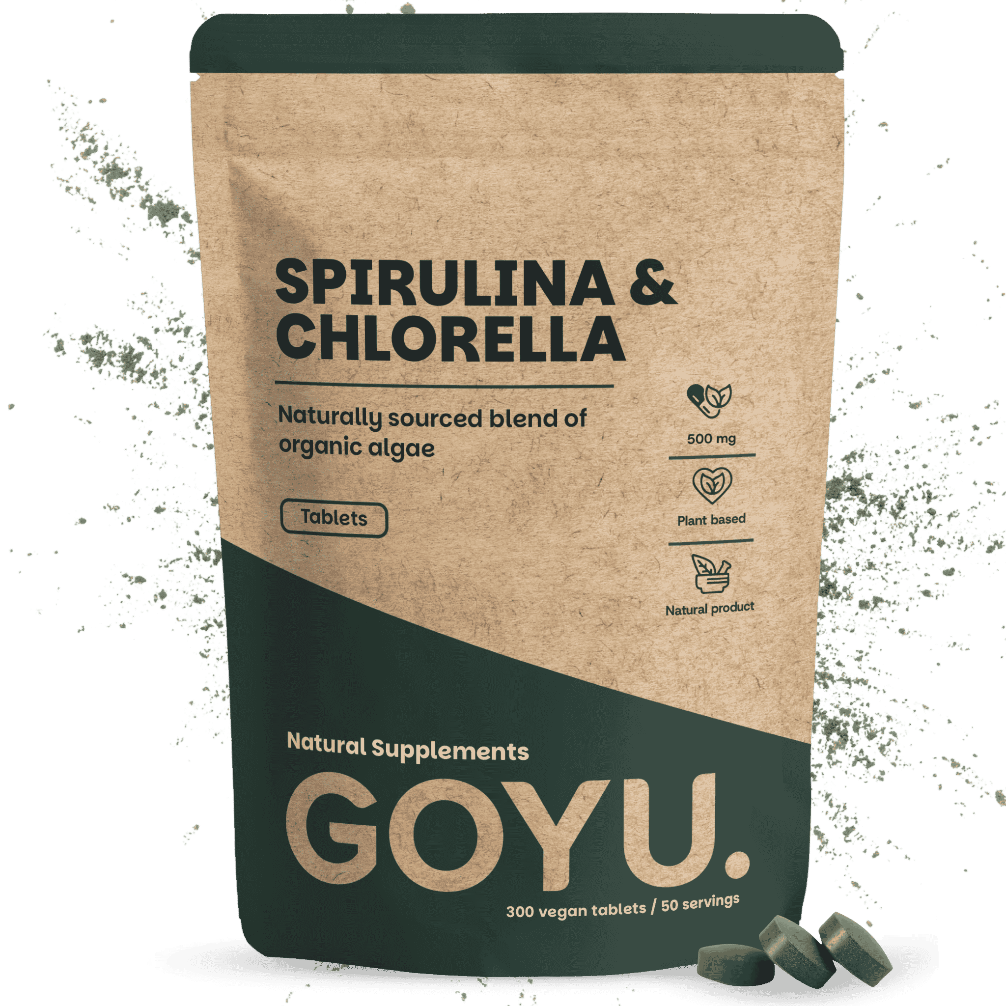 Spirulina Chlorella Tabletten 500 mg Biologisch
