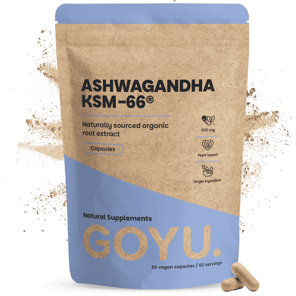 Biologische Ashwagandha KSM-66 extract capsules goyu superfood supplement