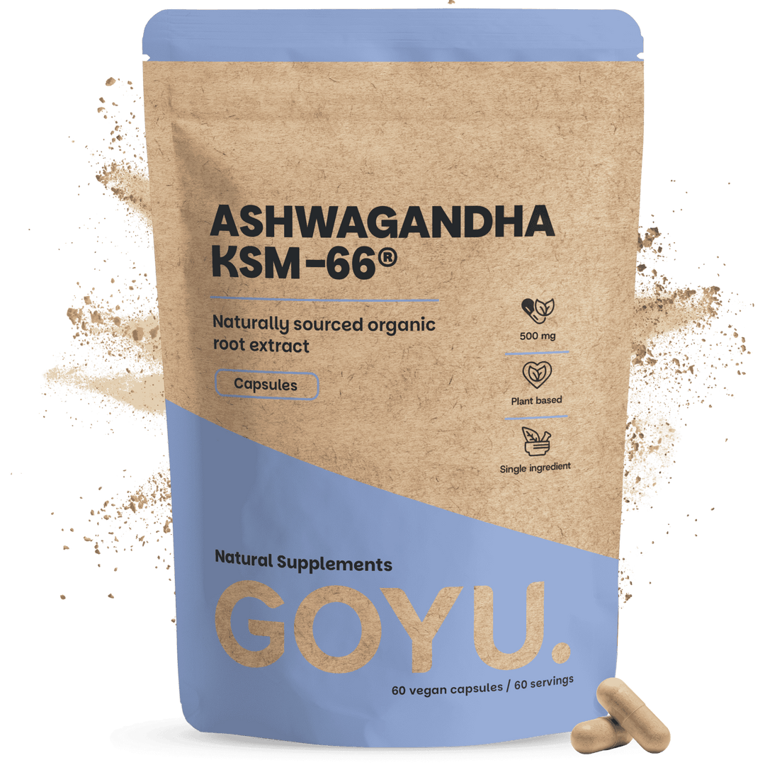 Biologische Ashwagandha KSM-66 extract capsules goyu superfood supplement