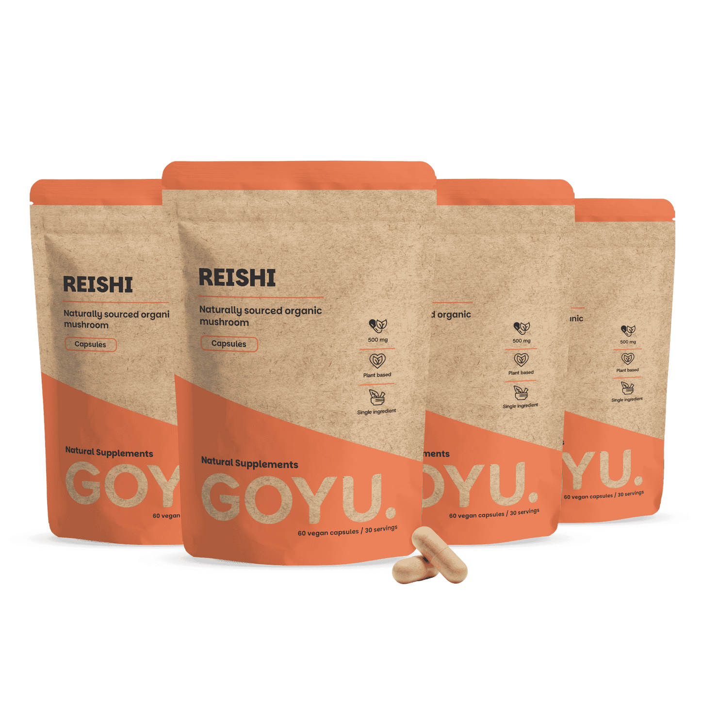 Reishi Capsules 500 mg Biologisch