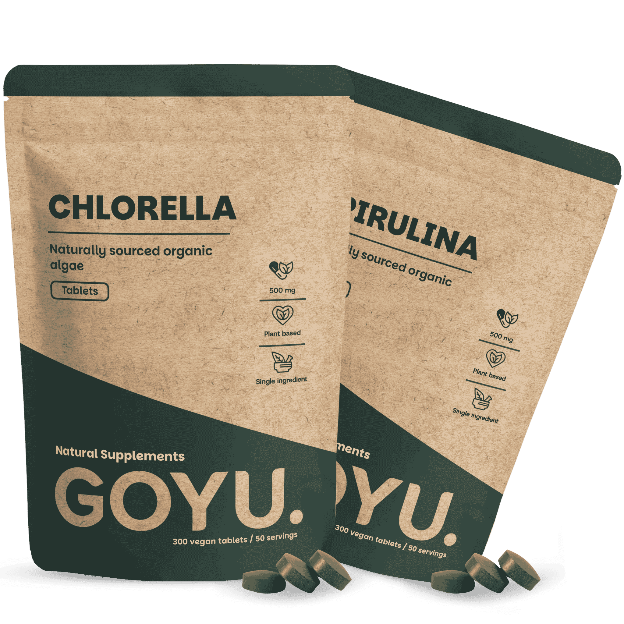 Kombivorteil Chlorella- und Spirulina-Tabletten