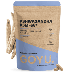 Biologische Ashwagandha KSM-66 extract capsules goyu superfood supplement