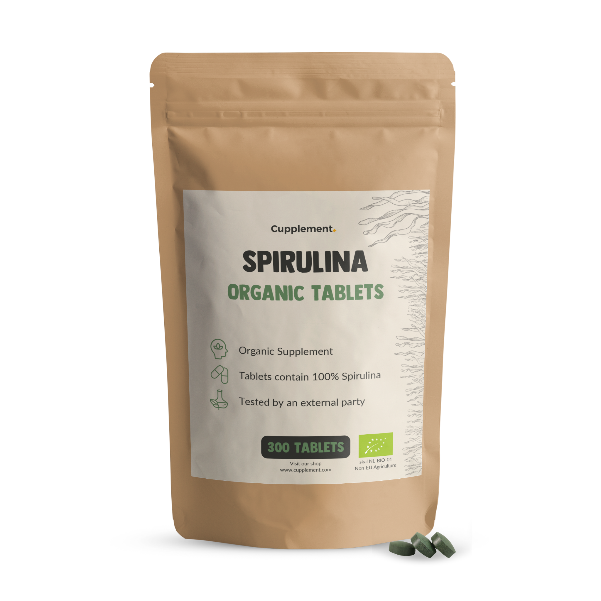 Spirulina Tablets 500 mg Organic
