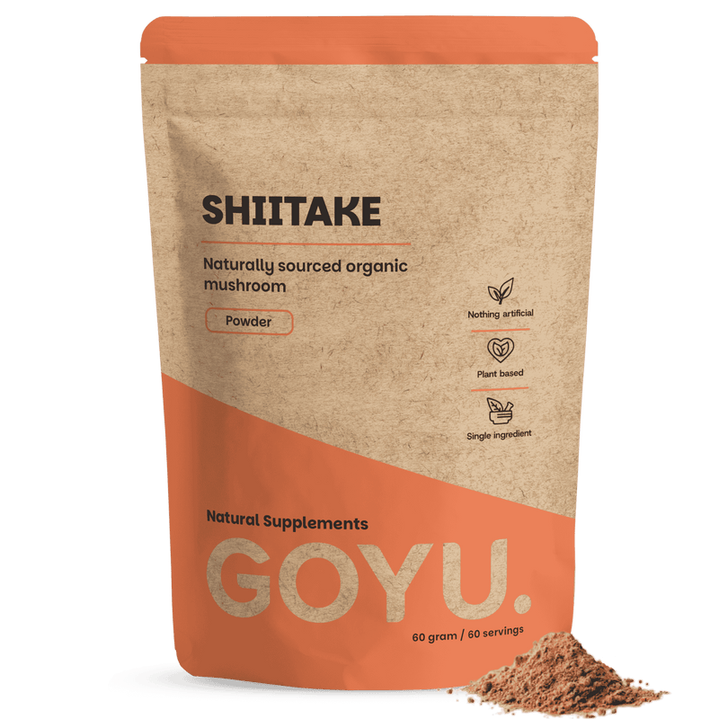 Biologische Shiitake poeder goyu supplement superfood