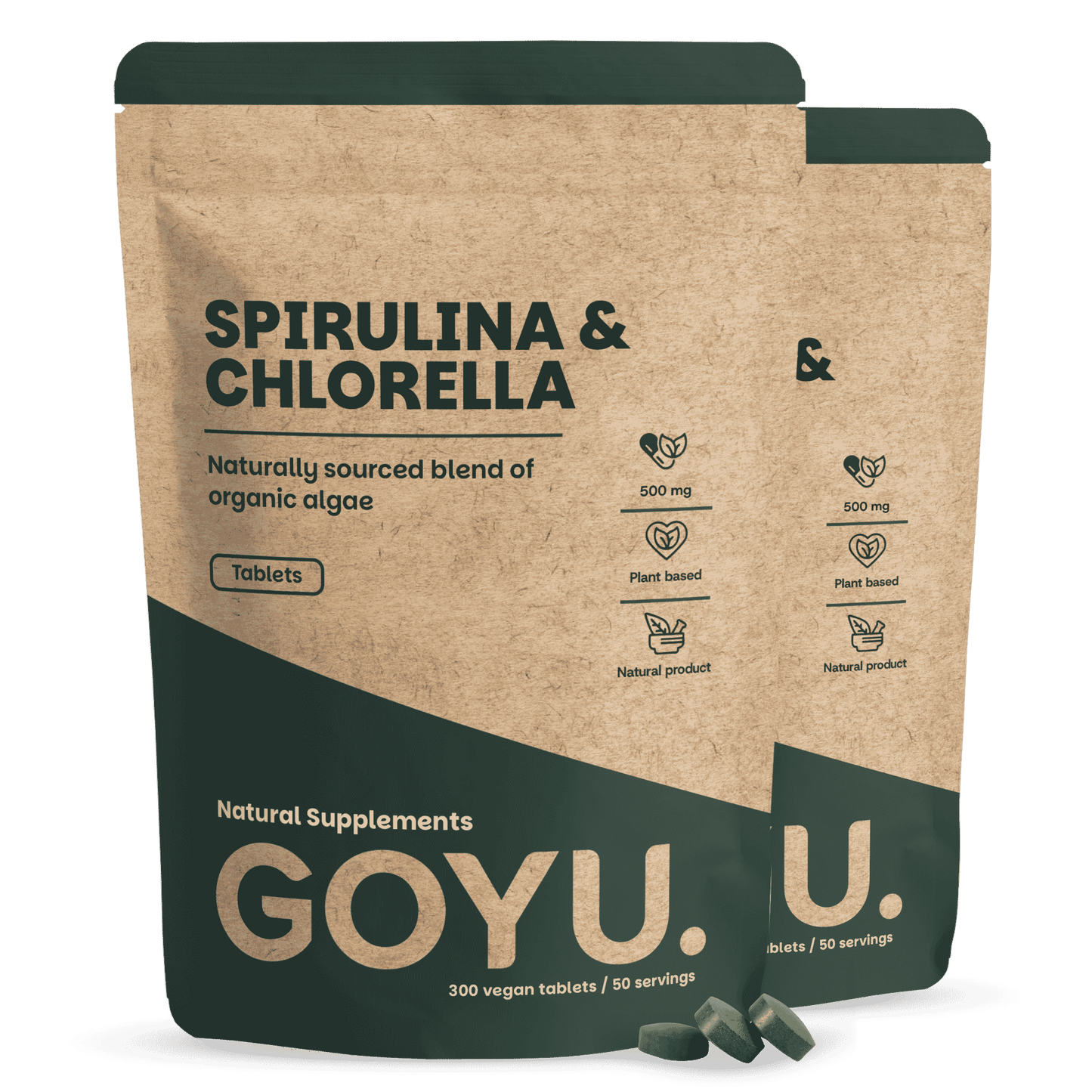 Spirulina Chlorella Tabletten 500 mg Biologisch