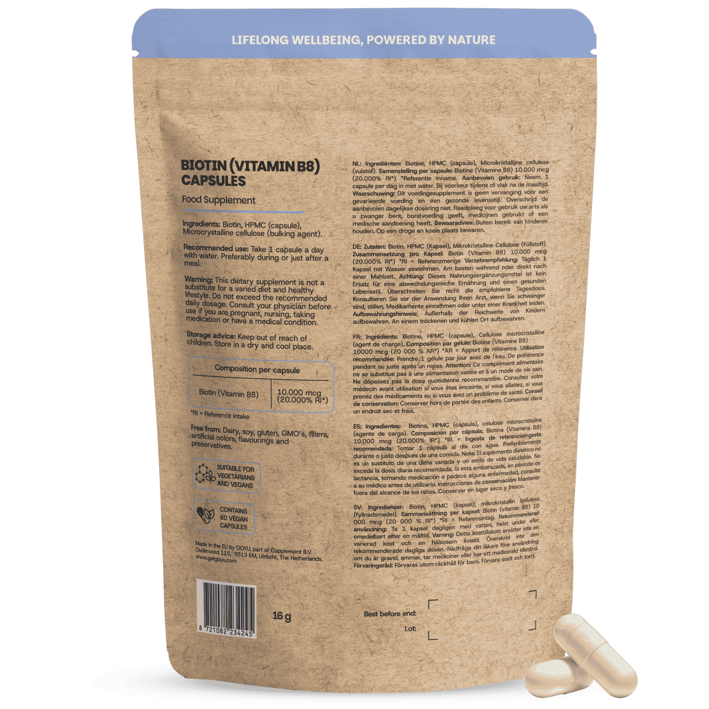 Biotine capsules goyu superfood supplement