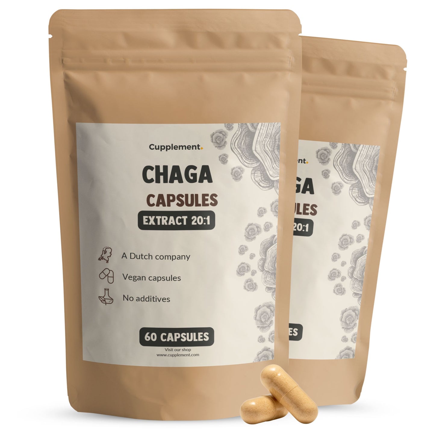 Chaga Extrakt Kapseln 400 mg BIO