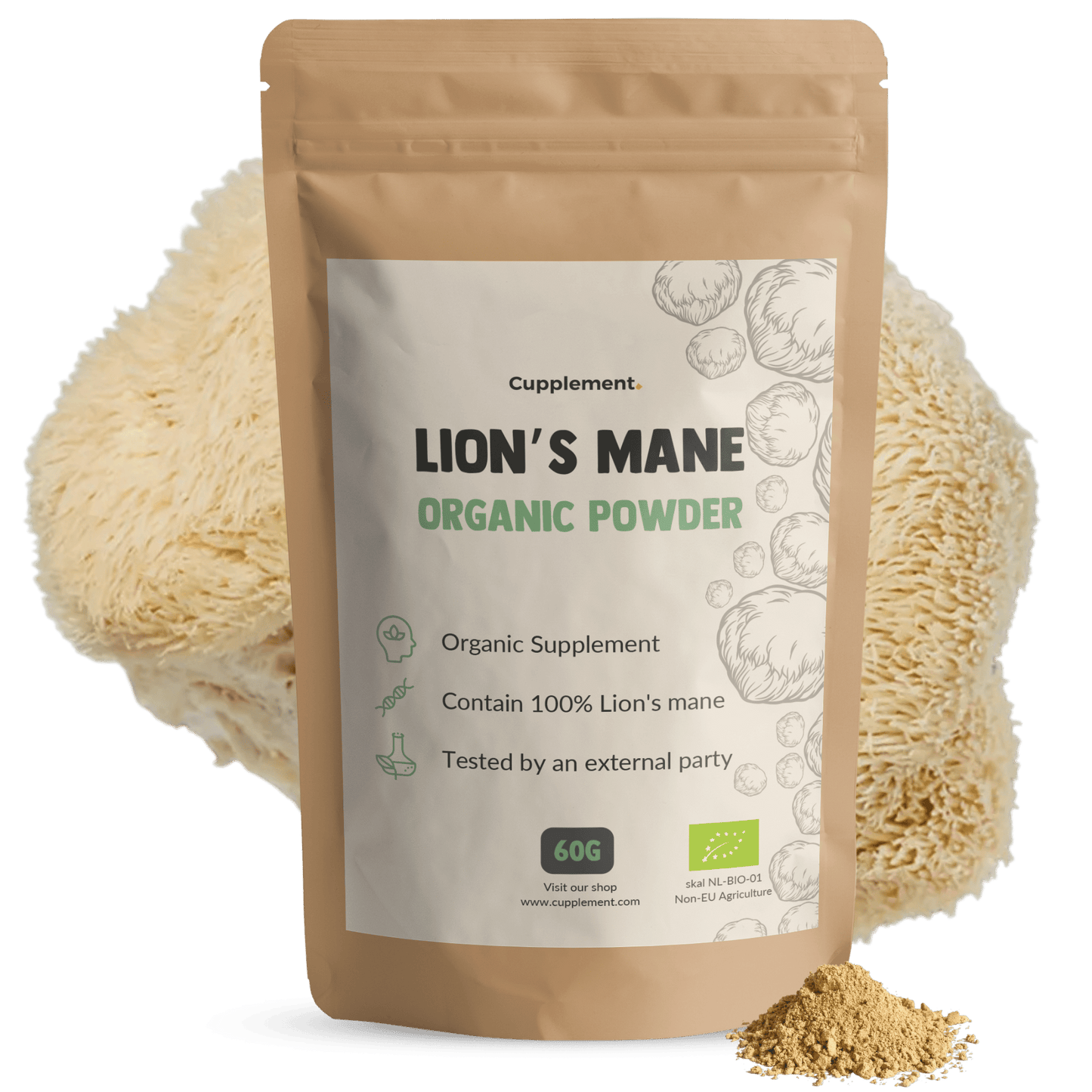 Lion's Mane Poeder Biologisch