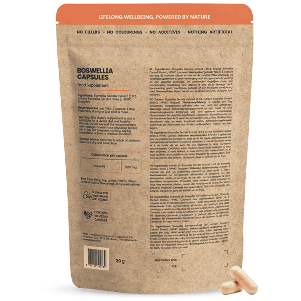 Boswellia extract capsules goyu supplement superfood