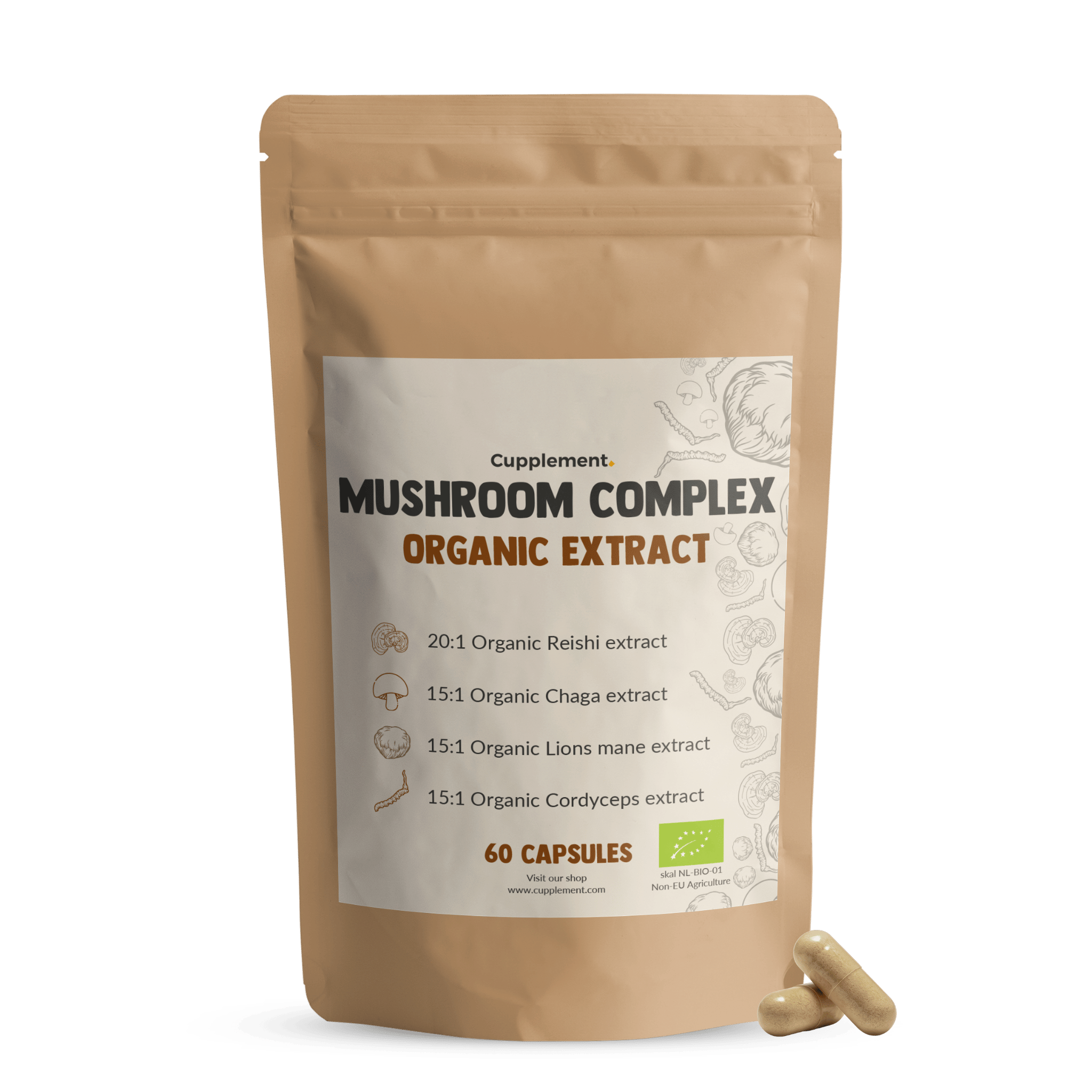 Paddenstoelen mix Capsules 400 mg BIO