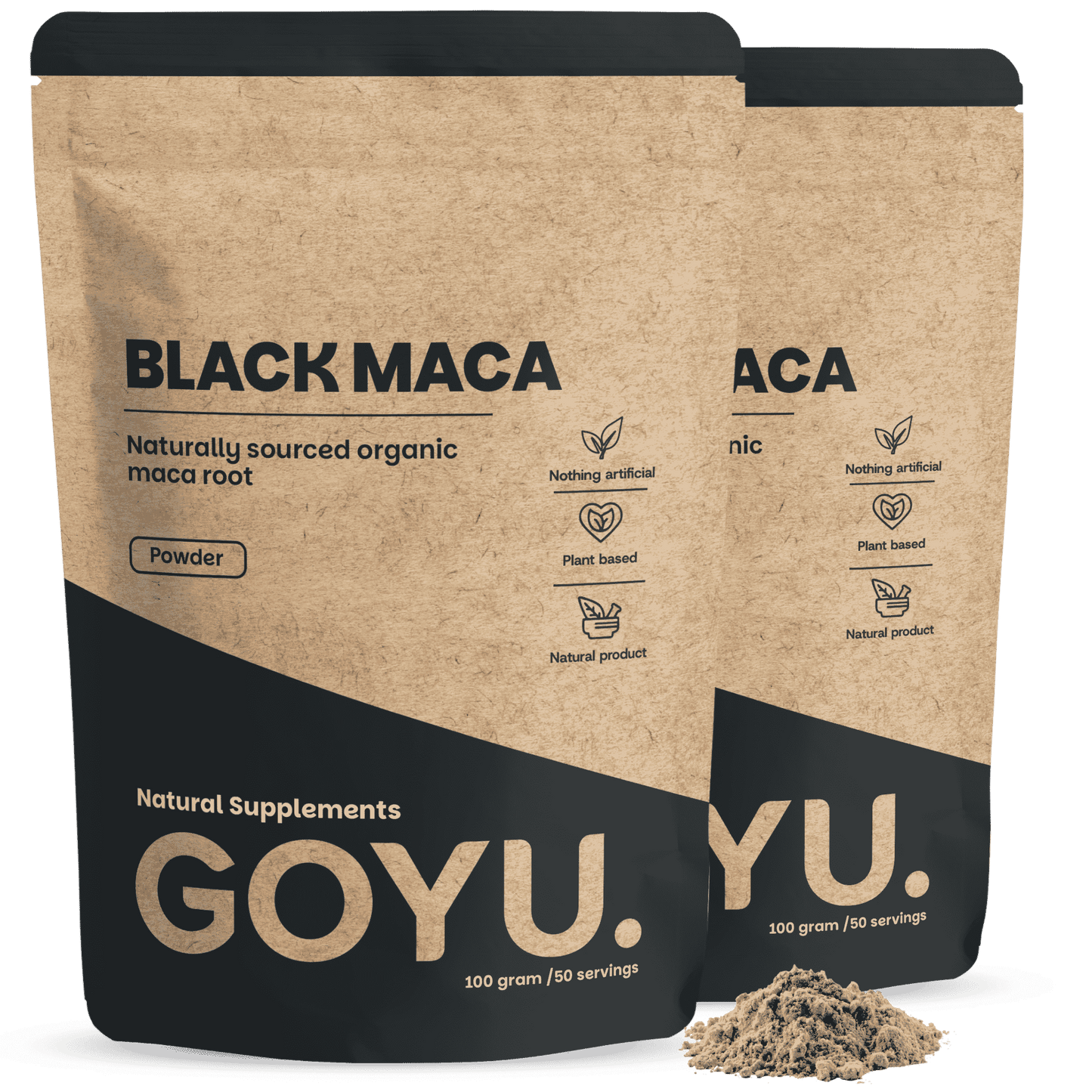 Zwarte maca poeder goyu superfood supplement