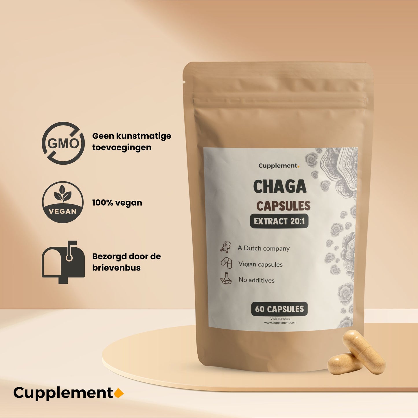 Chaga Extrakt Kapseln 400 mg BIO