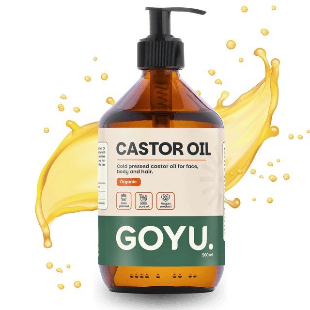 GOYU castor olie 500 ml verpakking voorkant