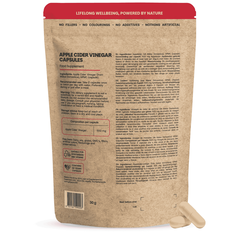 Packshot back Apple cider vinegar
