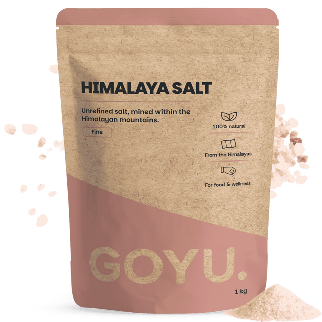 Himalaya zout van GOYU, voorkant verpakking